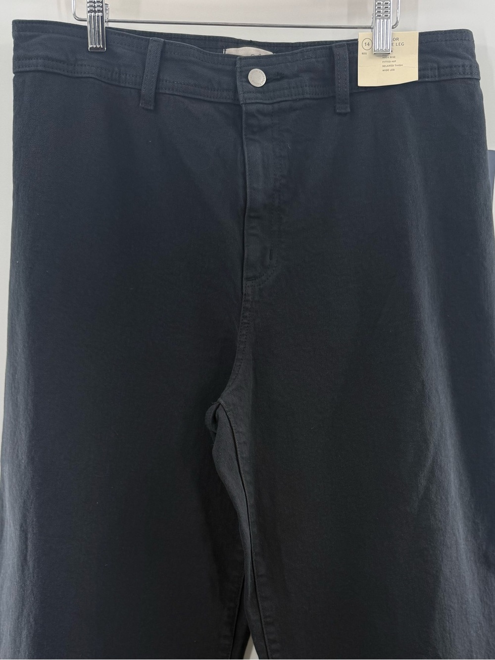 NWT High-Rise Sailor Wide Leg Ankle Jeans Universal Thread Black Relaxed Fit 14 - Picture 3 of 10